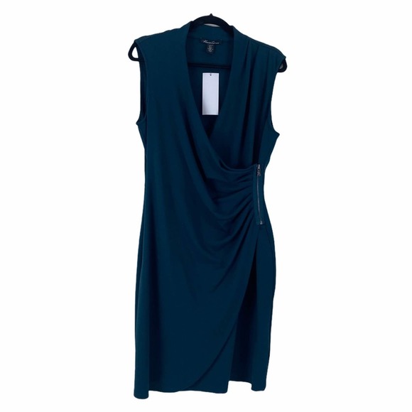 Kenneth Cole Dresses & Skirts - Kenneth Cole Side Zip Wrap Sleeveless Dress Teal Size Large